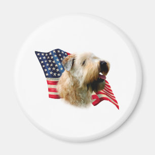 Soft Coated Wheaten Terrier Flag Magnet