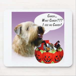 Soft Coated Wheaten Terrier Halloween Candy Mouse Pad
