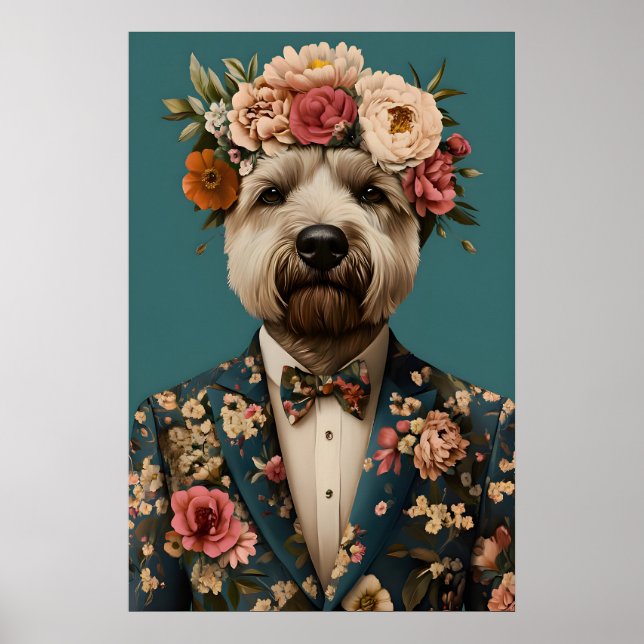 Soft Coated Wheaten Terrier In Suit Poster (Front)