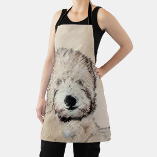 Soft Coated Wheaten Terrier Painting Original Art Apron