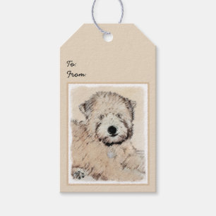 Soft Coated Wheaten Terrier Painting Original Art Gift Tags