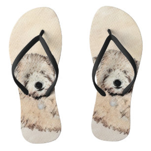 Soft Coated Wheaten Terrier Painting Original Art Jandals