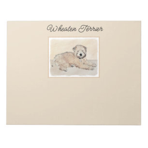 Soft Coated Wheaten Terrier Painting Original Art Notepad