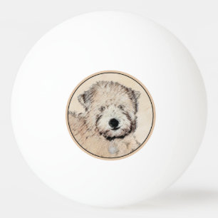 Soft Coated Wheaten Terrier Painting Original Art Ping Pong Ball