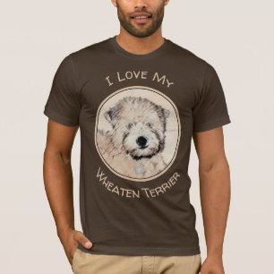 Soft Coated Wheaten Terrier Painting Original Art T-Shirt