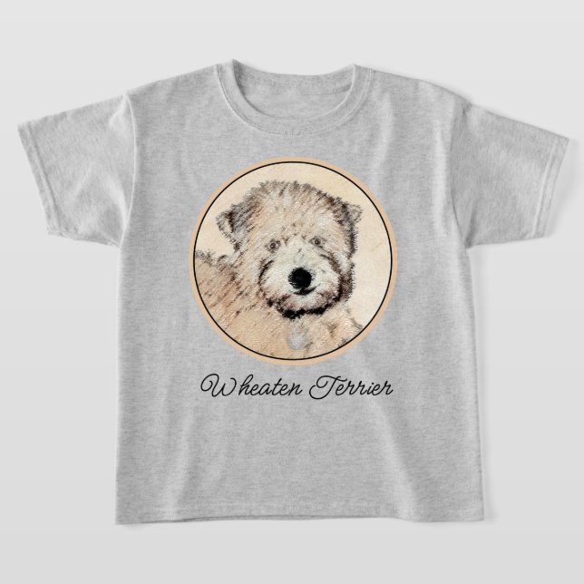 Soft Coated Wheaten Terrier Painting Original Art T-Shirt (Laydown)