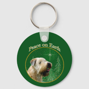 Soft Coated Wheaten Terrier Peace Key Ring