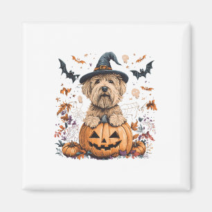Soft Coated Wheaten Terrier Pumpkin Halloween Than Magnet