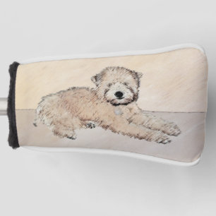 Soft-Coated Wheaten Terrier Puppy Painting Dog Art Golf Head Cover