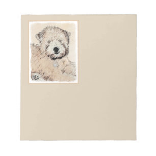 Soft-Coated Wheaten Terrier Puppy Painting Dog Art Notepad