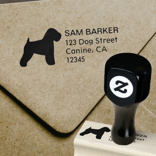Soft Coated Wheaten Terrier Return Address Rubber Stamp (Creator Uploaded)
