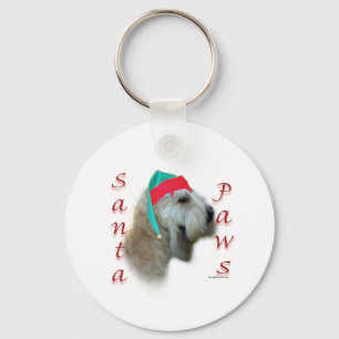 Soft Coated Wheaten Terrier Santa Paws Key Ring