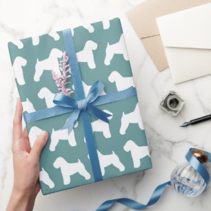 Soft Coated Wheaten Terrier Silhouettes Pattern Wrapping Paper