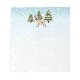 Soft-Coated Wheaten Terrier Snowy Winter Forest Notepad