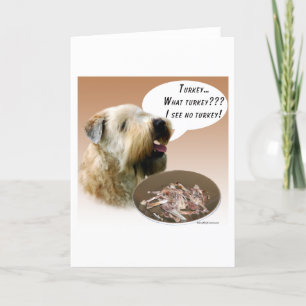 Soft Coated Wheaten Terrier Turkey Card