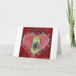 Soft Coated Wheaten Terrier Valentine Holiday Card