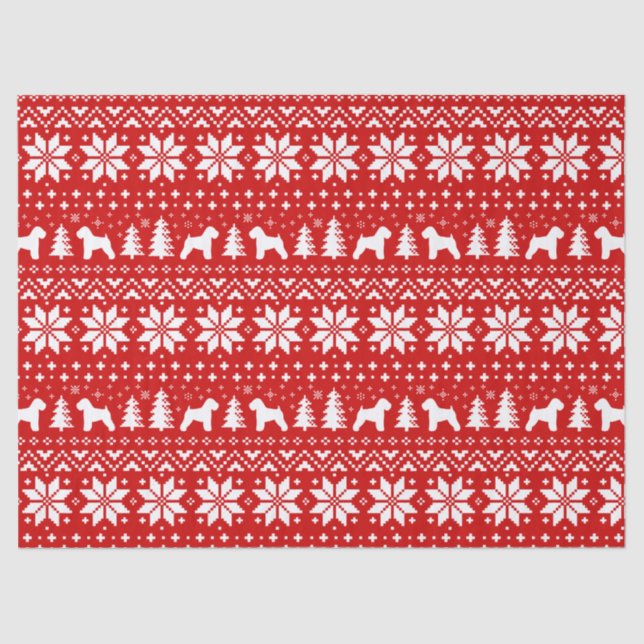 Soft Coated Wheaten Terriers Christmas Pattern Tissue Paper (Front)