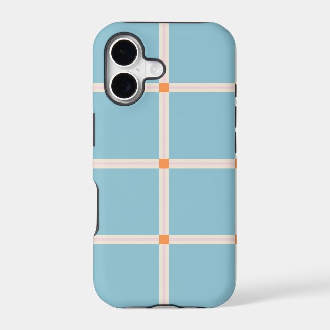 Soft Color Grid Pattern with Warm Accent Minimal (Back)