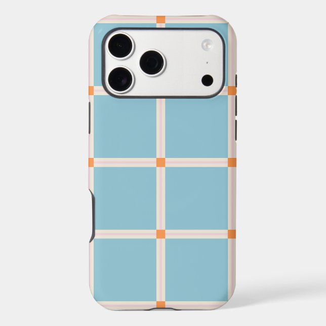 Soft Color Grid Pattern with Warm Accent Minimal (Back)