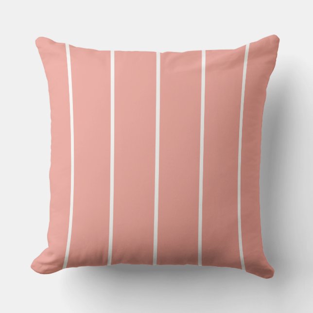 Soft Color Vertical Stripe Pattern Design Cushion (Front)