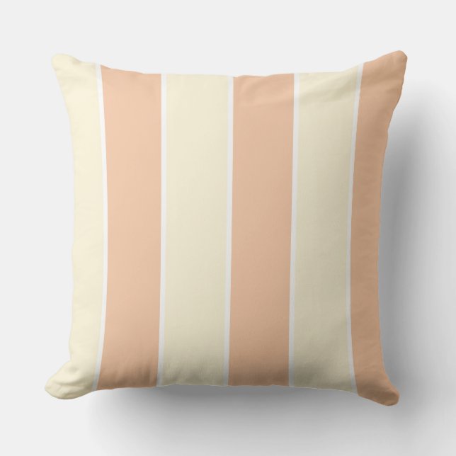 Soft Color Vertical Stripe Pattern Design Cushion (Front)