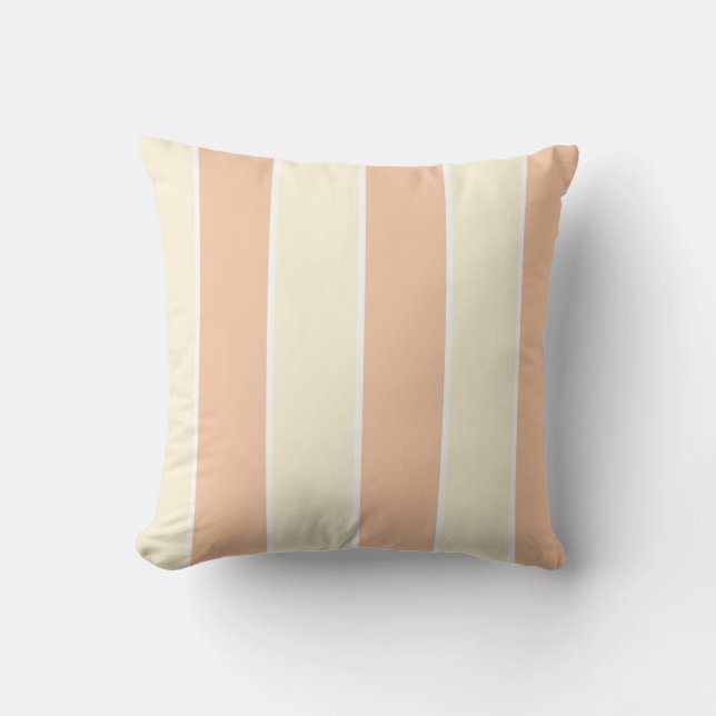 Soft Color Vertical Stripe Pattern Design Cushion (Front)