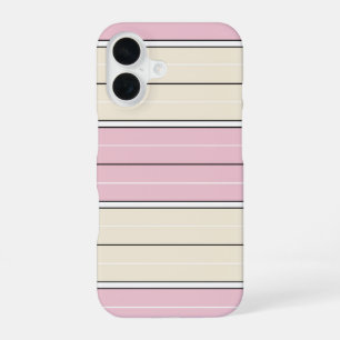 Soft Color Vertical Stripe Pattern Design iPhone 16 Case