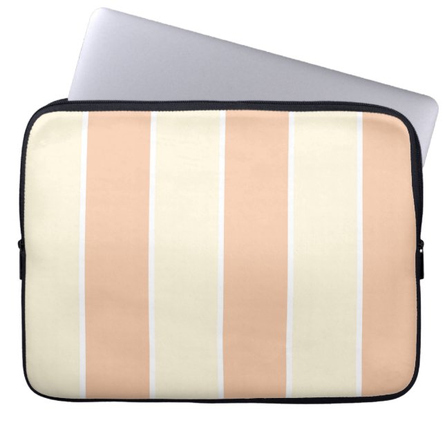 Soft Color Vertical Stripe Pattern Design Laptop Sleeve (Front)