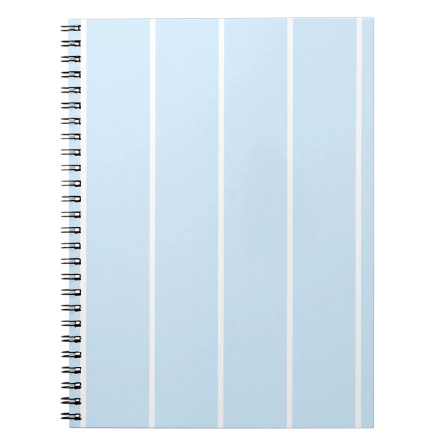 Soft Color Vertical Stripe Pattern Design Notebook (Front)