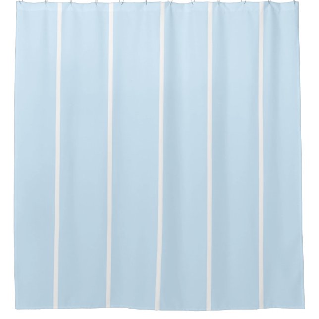 Soft Color Vertical Stripe Pattern Design Shower Curtain (Front)