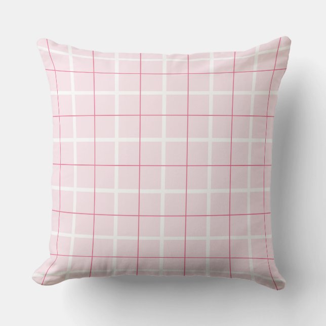 Soft Color Vertical Stripe Pattern Point Design Cushion (Front)