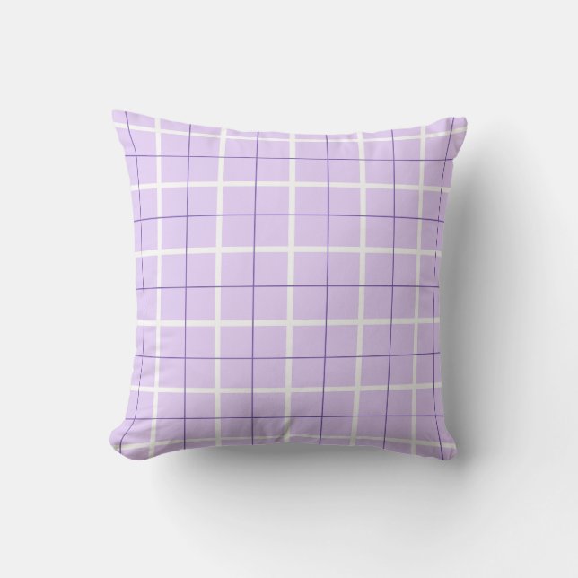 Soft Color Vertical Stripe Pattern Point Design Cushion (Front)