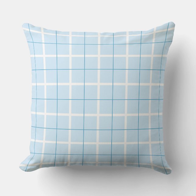 Soft Color Vertical Stripe Pattern Point Design Cushion (Front)