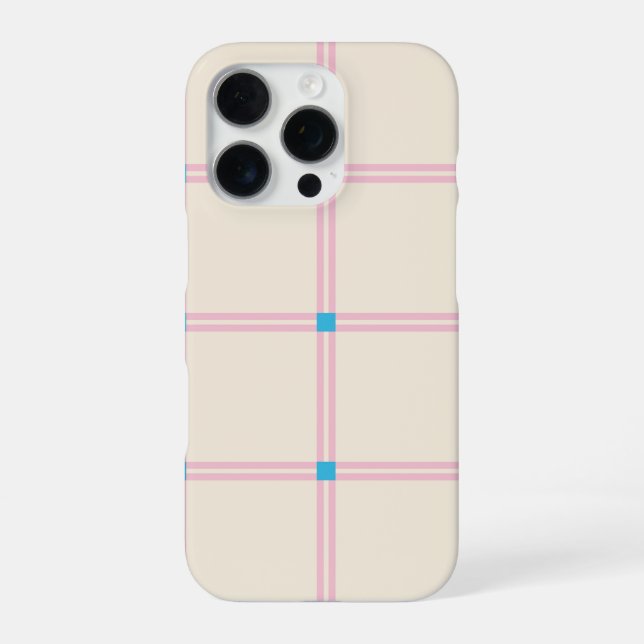 Soft Color Vertical Stripe Pattern Point Design iPhone Case (Back)