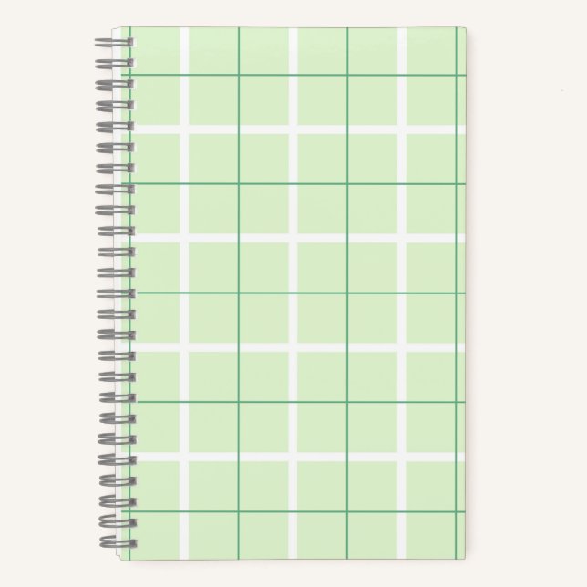 Soft Color Vertical Stripe Pattern Point Design Notebook (Front)