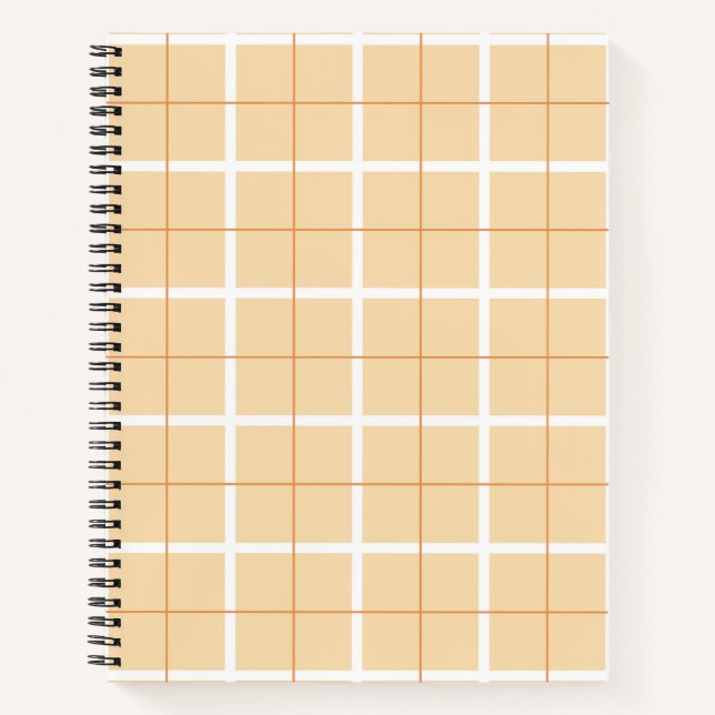 Soft Color Vertical Stripe Pattern Point Design Notebook (Front)