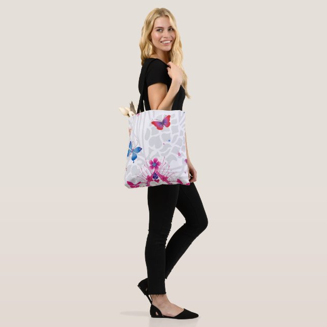 Soft Colors Designer Print Stylish Women's Fashion Tote Bag (On Model)