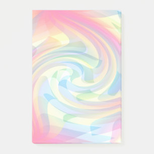 Soft Colors Pastel Swirl Yellow Pink Blue Abstract Post-it Notes