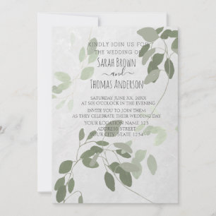 Soft Colors Sage Mint Green INVITATION