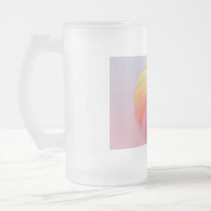 Soft Colour Gradient swirl Frosted Glass Beer Mug