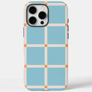 Soft Colour Grid Pattern with Warm Accent Minimal iPhone 16 Pro Max Case