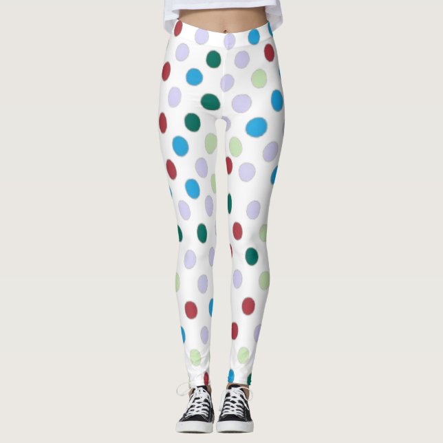 Soft Colour polka dot Leggings (Front)