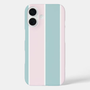 Soft Colour Vertical Stripe Pattern Design iPhone 16 Case