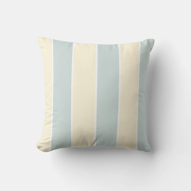 Soft Colour Vertical Stripe Pattern Design Cushion (Front)