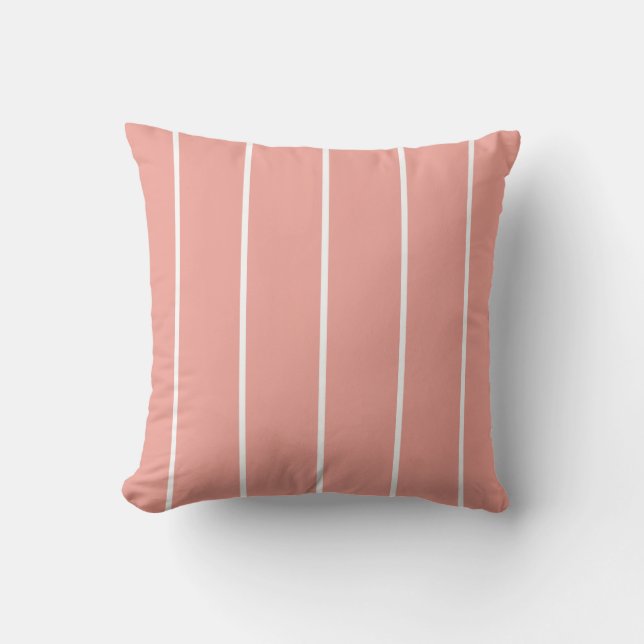 Soft Colour Vertical Stripe Pattern Design Cushion (Front)