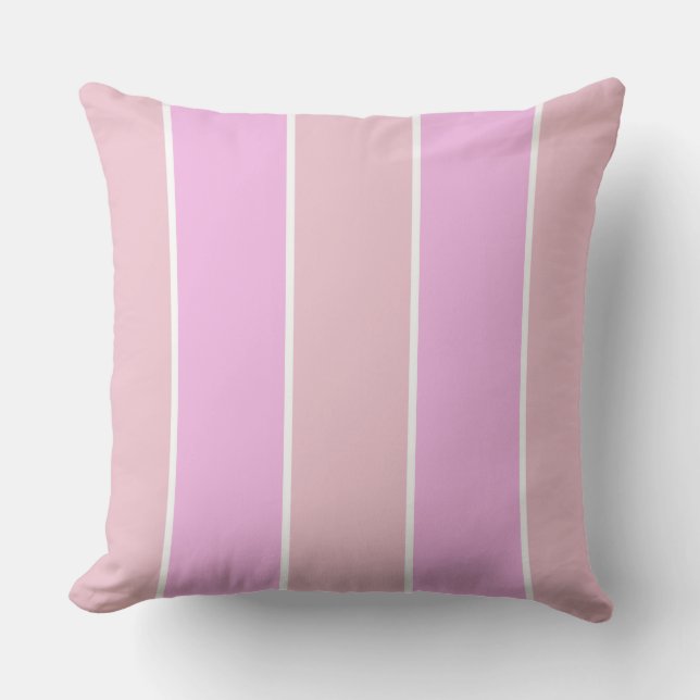Soft Colour Vertical Stripe Pattern Design Cushion (Front)