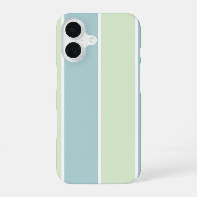 Soft Colour Vertical Stripe Pattern Design iPhone 16 Case (Back)