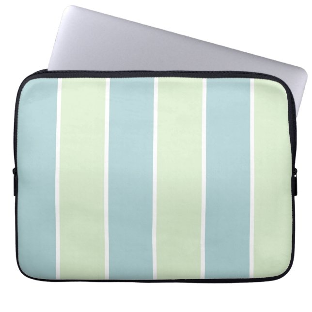 Soft Colour Vertical Stripe Pattern Design Laptop Sleeve (Front)