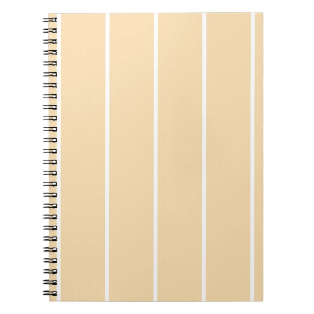 Soft Colour Vertical Stripe Pattern Design Notebook (Front)