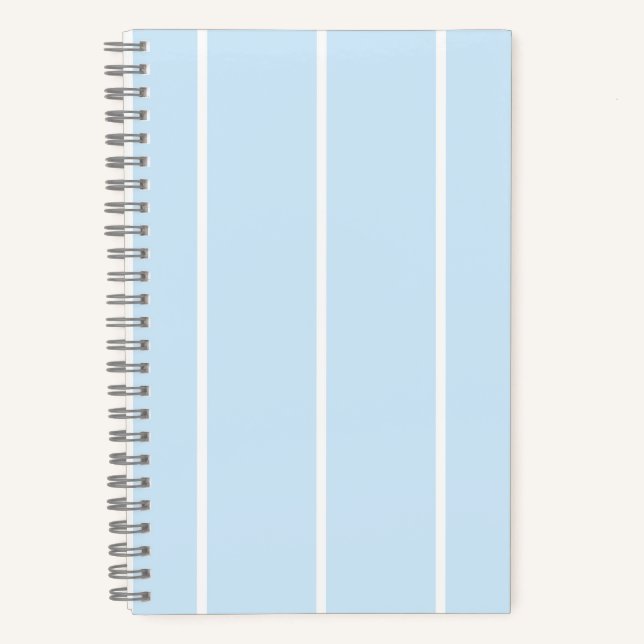 Soft Colour Vertical Stripe Pattern Design Notebook (Front)